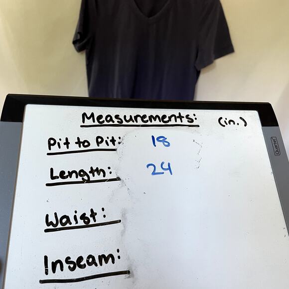 Universal Thread indigo short sleeved top v-neck women's size S cotton casual - Picture 5 of 6